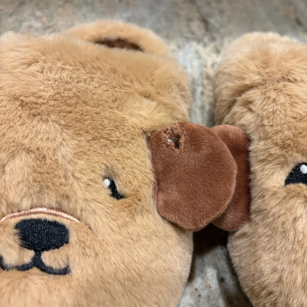 Kids Cute Dog Plush Slippers